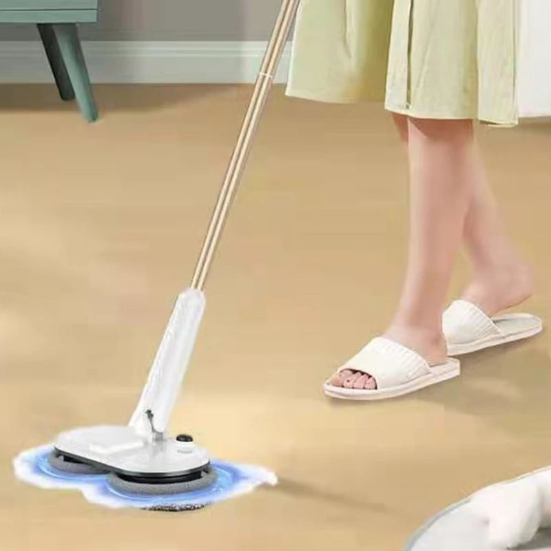 Cordless Electric Spin Mop, Floor Cleaner for Hard Wood & Tile & Laminate & Marble Floors, Scrubber Mop with 2 Mop Pads