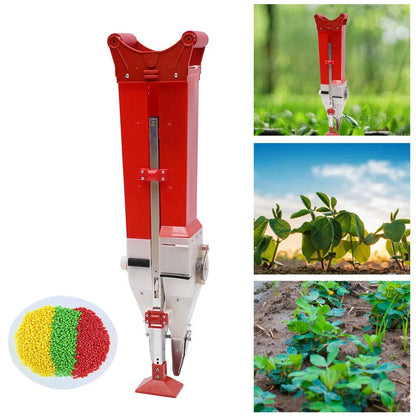 Manual Double Cylinder Spreader Seed Fertilizer Corn Planting Machine Fertilizer Applicator Handheld Seeder Garden Accsesories