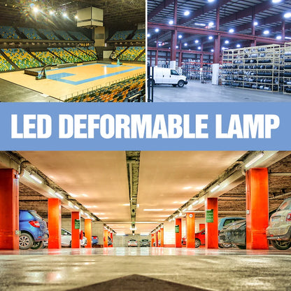 LED Garage Lamp E27 Spotlight Deformable Ceiling Lights 220V LED Chandeliers For Industrial Warehouse Lighting High Bay Lamps