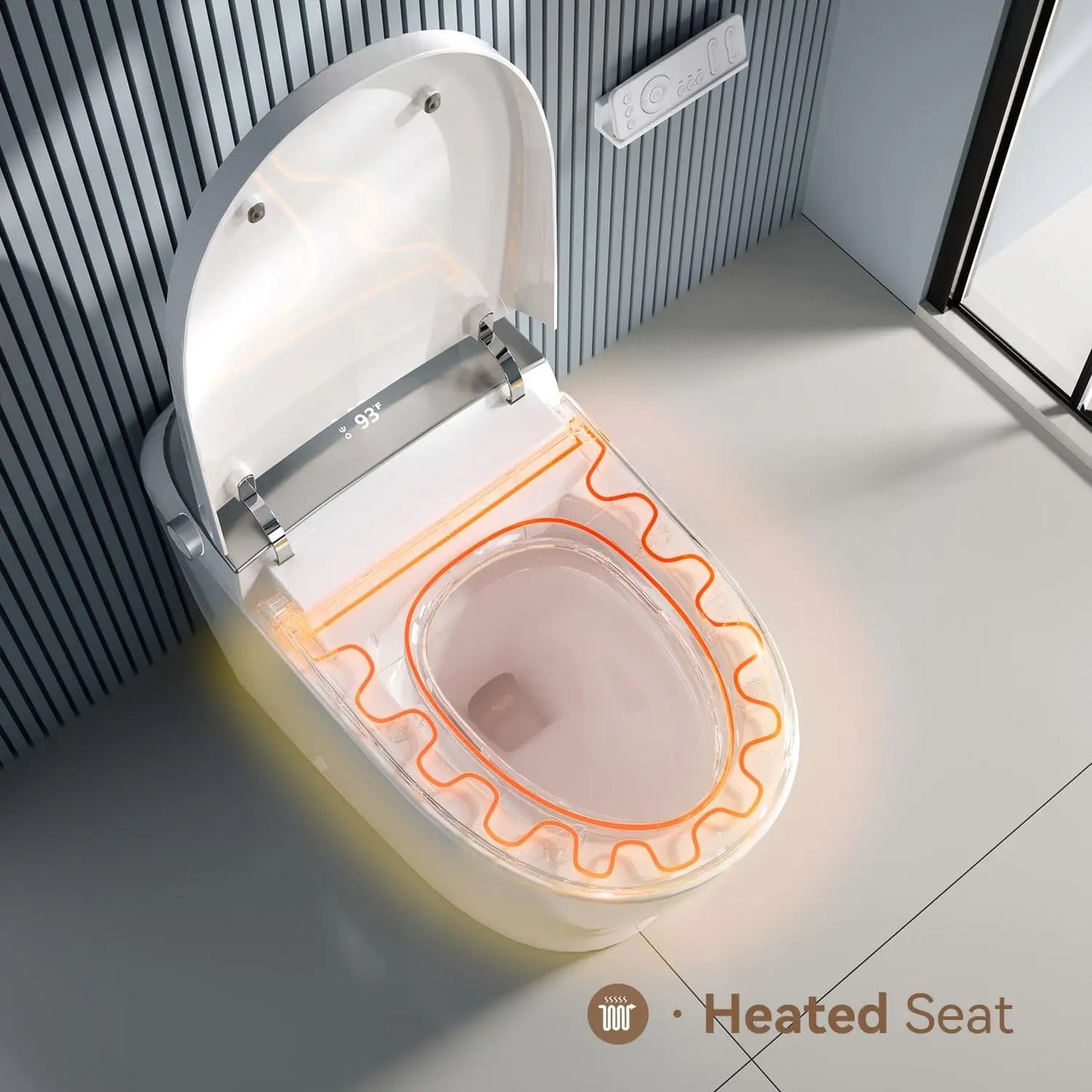 Smart Toilet with Bidet Built In Bidet Toilet with Heated Seat Elongated Japanese Toilet with Automatic Flush Dryer Night Light