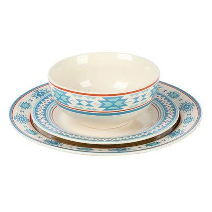 12-Piece Decorated Fine Ceramic Dinnerware Set