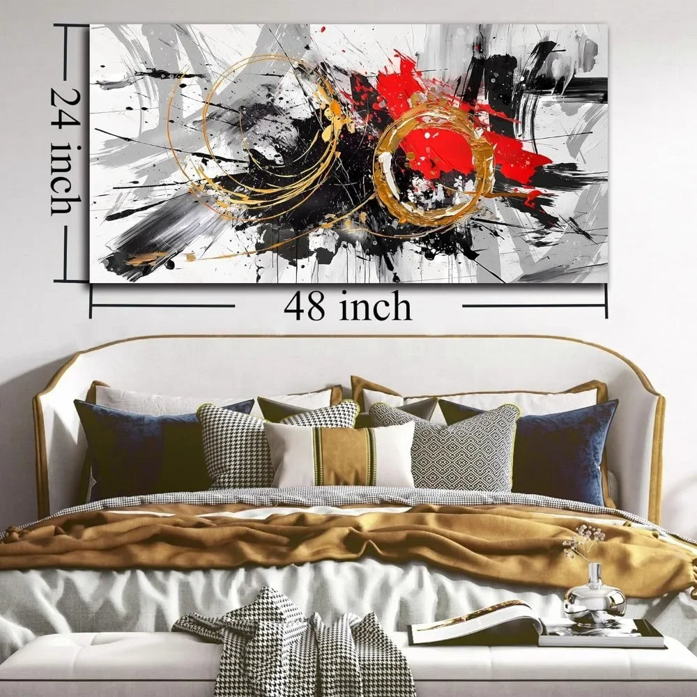 Decorative Paintings Large Abstract Art Wall  Black and White Canvas Wall Art Decorative Pictures for Living Room Home Decor