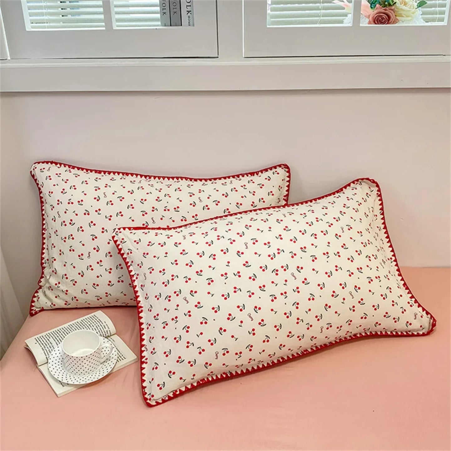 Red Cherry Lovely Bedding Set for Twin Full Queen Size Bed