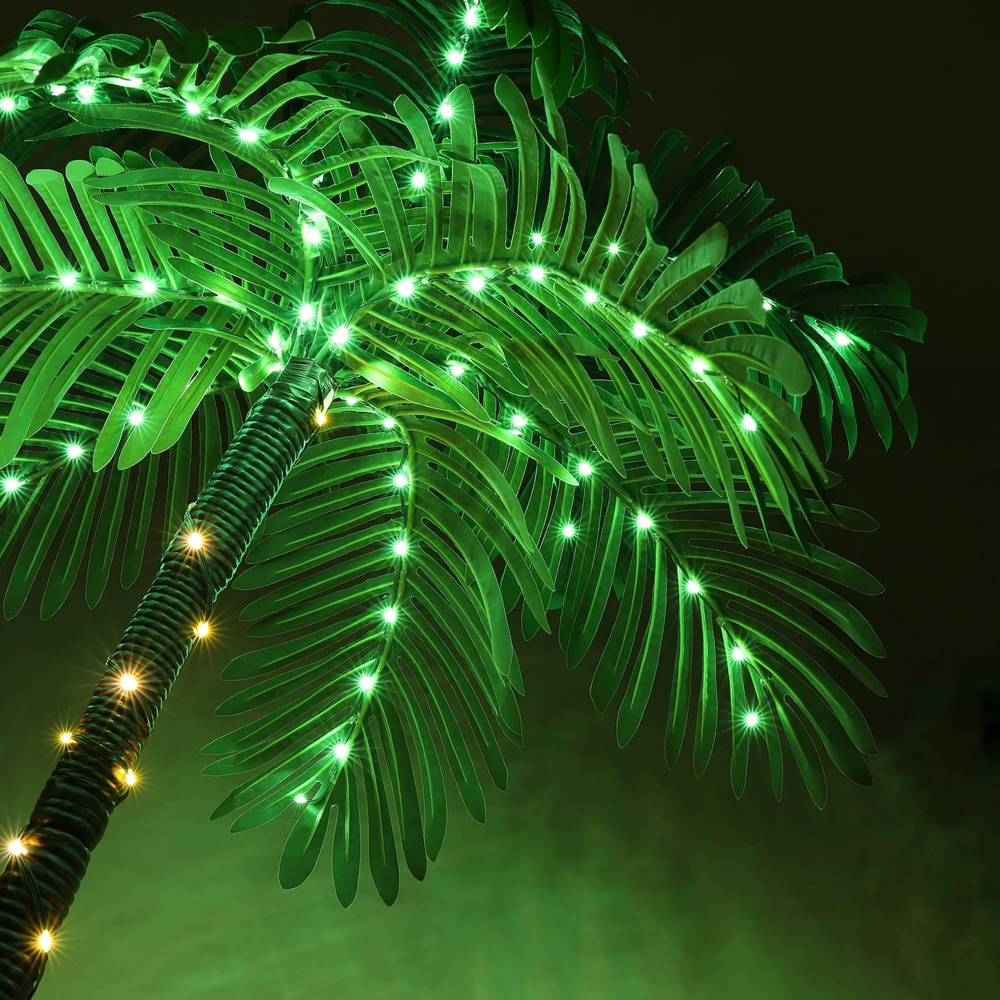 6ft Solar Lighted Palm Tree LED Artificial Palm Tree for Tiki Bar Christmas Decoration