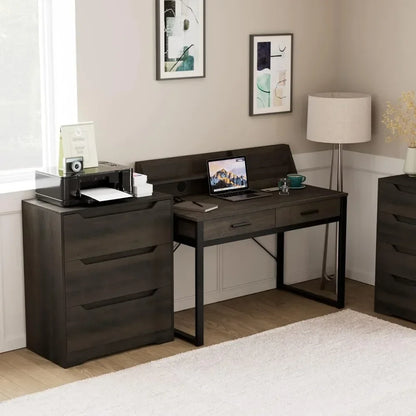 Modern 3 Drawer Dresser, Wood Chest of Drawers with Storage,Tall Nightstand with Cut-Out Handles, Side End Table, Accent Storage