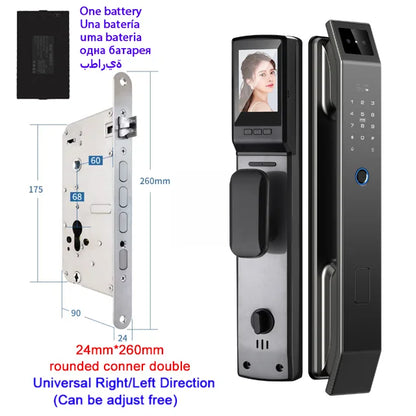 3D Face Recognition Unlock Digital Door Lock With Camera FIngerprint Password Unlock Keyless Electronic Door Lock