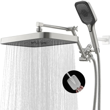 shower head，14 Inch Shower Head With Handheld, High-Pressure Rain/Rainfall Shower Heads With 3+1 Settings Handheld Spray,