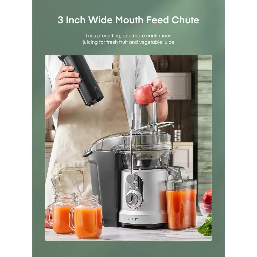 1300W Juicer Machines, Juilist Powerful Juice Extractor Machine with 3.2" Wide Mouth for Whole Fruits & Veggies