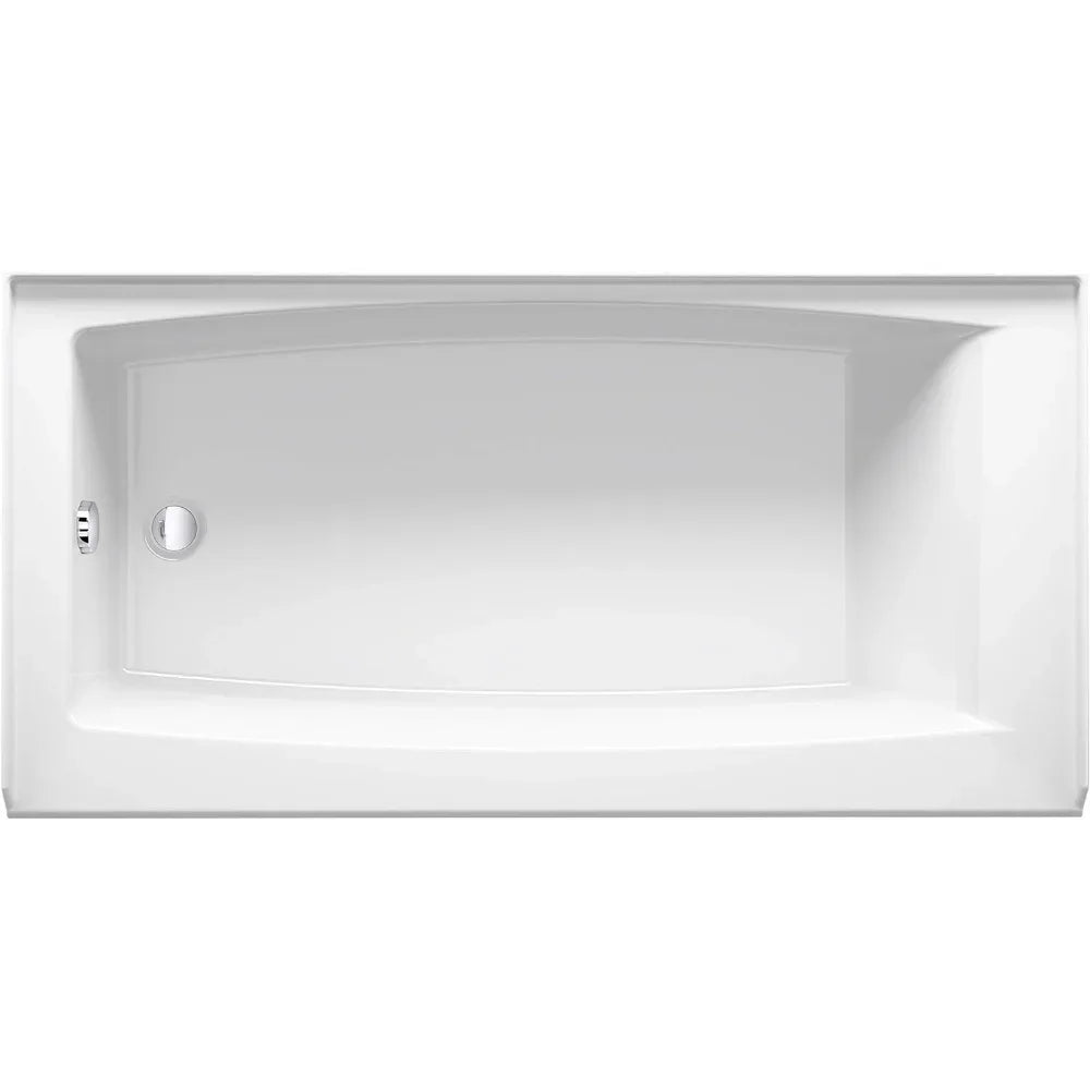 Bathtub, 60-inch X 30-inch, Niche Tub with Integral Stopper, Integral Flange and Left Side Drain, Freestanding Tub