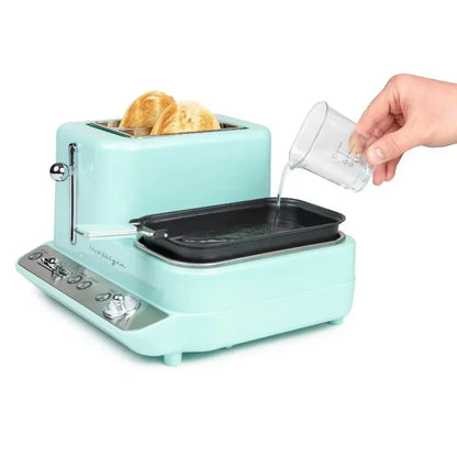 HAOYUNMA Breakfast Station for the kitchen 3-in-1 , bread machine  toaster oven  bread machine