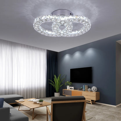 Sparkling Crystal LED Pendant Light for Home and Office.