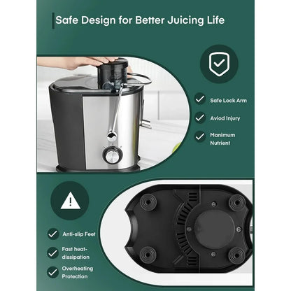 Juicer Machines with Anti-drip & Anti-slip Function