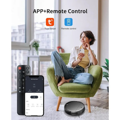 Robot Vacuum and Mop Combo, 2 in 1 Mopping Robot Vacuum Cleaner with Schedule, Wi-Fi/App/Alexa, 1400Pa Max Suction,