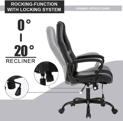 Furniture suppliesBestOffice PC Gaming Chair Massage Office Chair Ergonomic Desk  Adjustable PU Leather Racing Chair with L