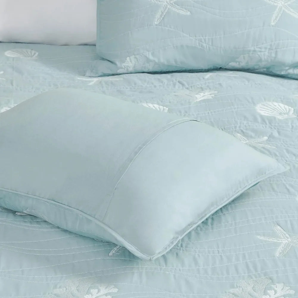 All Season Comforter Sets Pre-Washed Coverlet Bedding Layer Bed Linen Set.