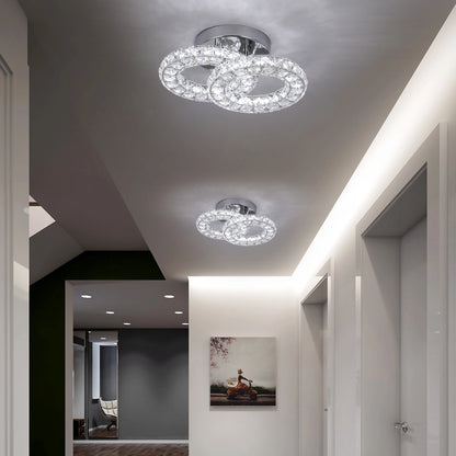 Sparkling Crystal LED Pendant Light for Home and Office.