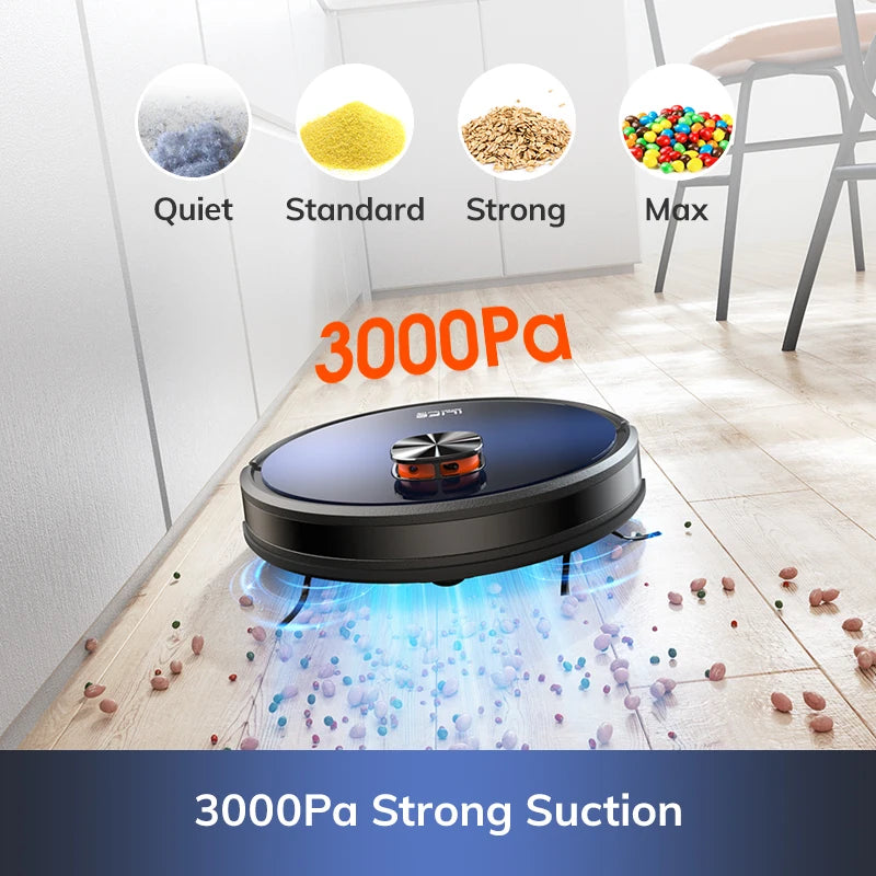 Robot Vacuum Cleaner, Auto Empty Station for 60 Days with Remote Control