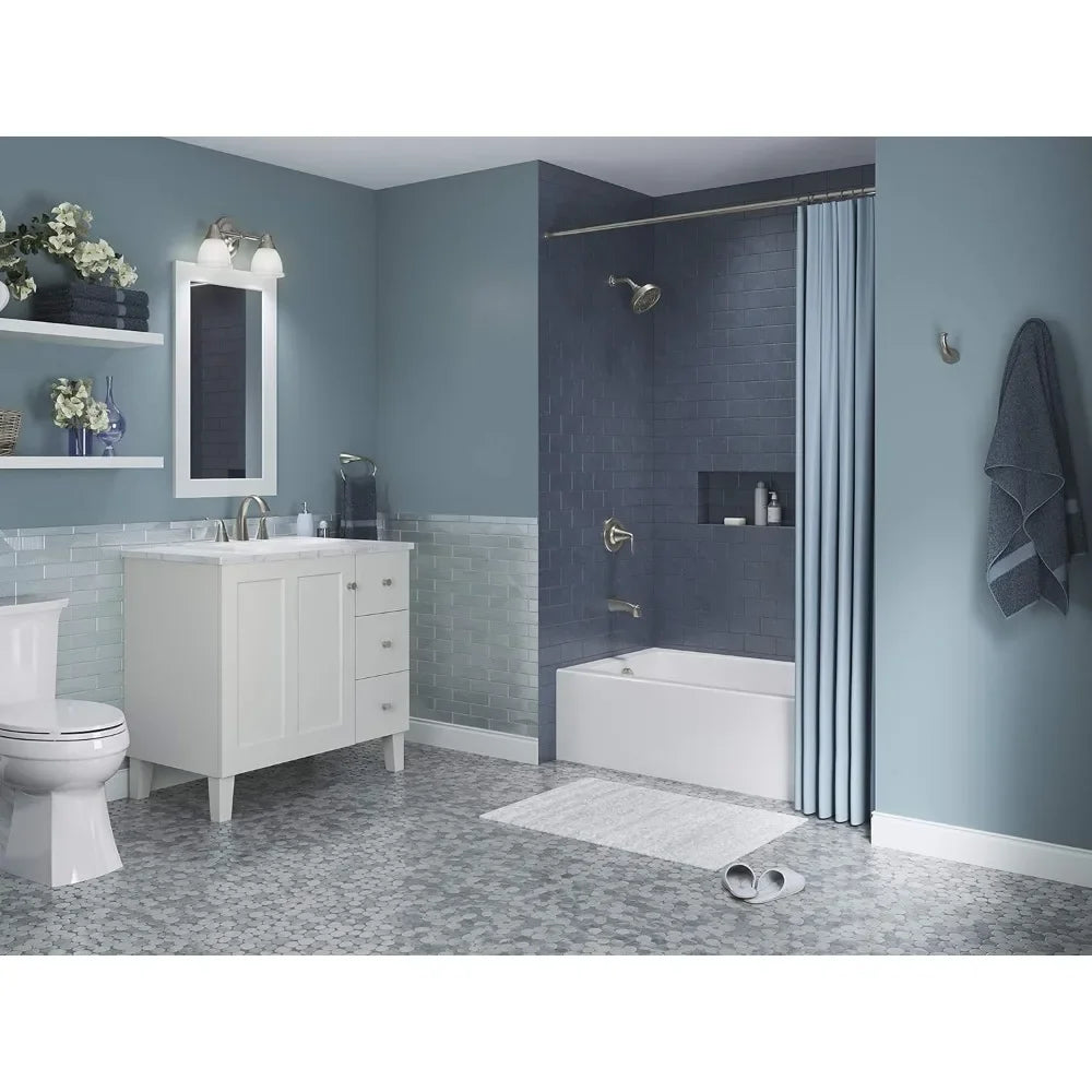 Bathtub, 60-inch X 30-inch, Niche Tub with Integral Stopper, Integral Flange and Left Side Drain, Freestanding Tub