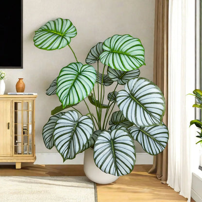 100CM Monstera Plant Plastic Leaf Fake Plant Potted Ornamental Indoor Artificial Plant With Black Pot For Home Decor Office