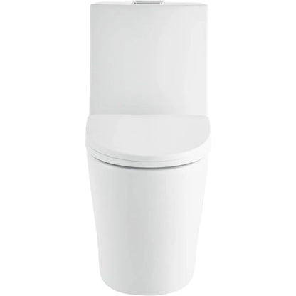 Swiss Madison SM-1T254 St. Tropez 1-Piece Toilet: Dual-Flush 1.1/1.6 GPF, Modern, 26.6x15x31", Matte White