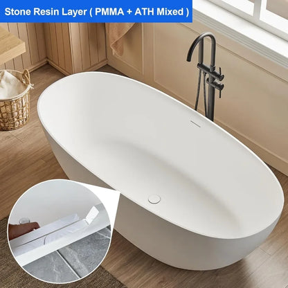 Freestanding Elegant Oval Soak bath Tub