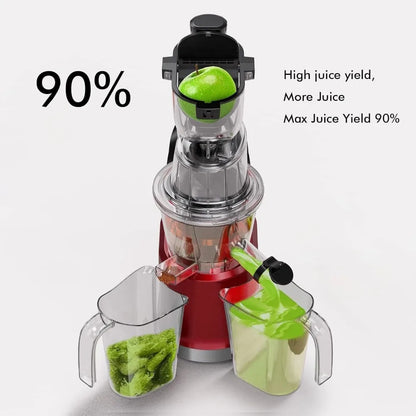 Cold Press Juicer Machines with 83mm Big Mouth, Whole Slow Masticating Juicer, Juice Extractor Maker Squeezer for Fruits