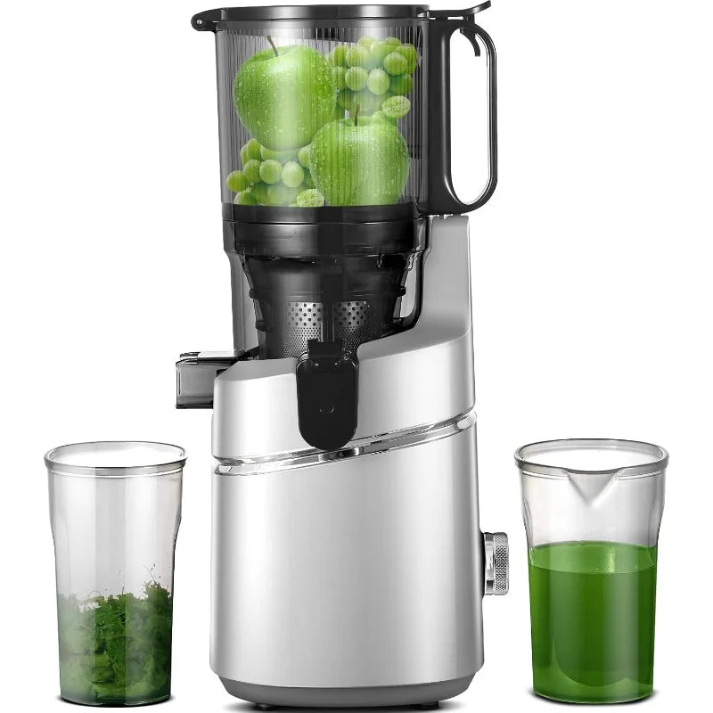 Juicer Machines Self-Feeding Masticating Juicer Fit Whole Fruits Vegetables Cold Press Electric Juicer Machines Portable Blender