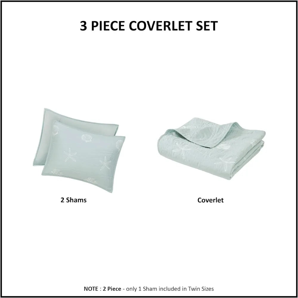 All Season Comforter Sets Pre-Washed Coverlet Bedding Layer Bed Linen Set.