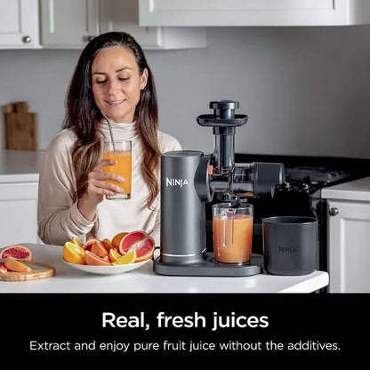 Ninja JC151 NeverClog Cold Press Juicer, Powerful Slow Juicer with Total Pulp Control, Countertop, Electric, 2 Pulp Functions