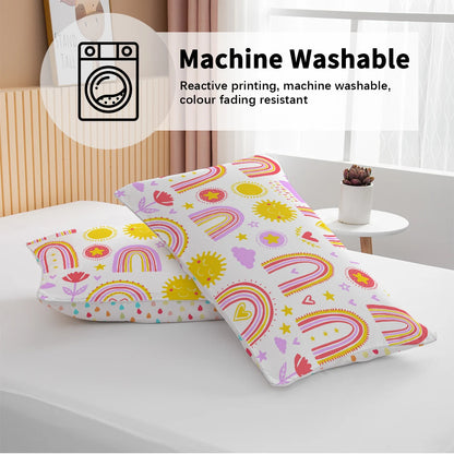 Cartoon Rainbow Design Bedding Set.