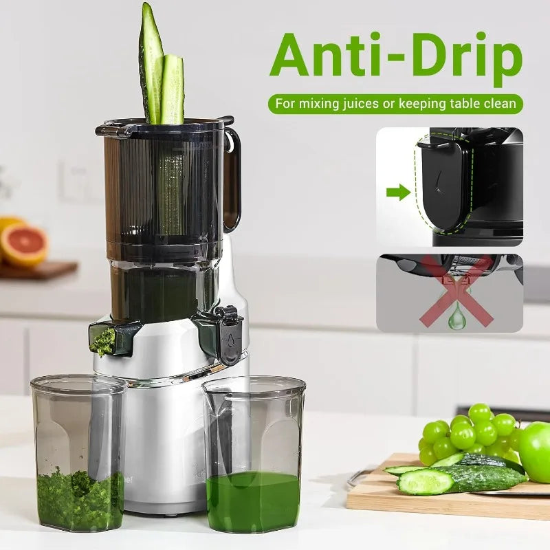 Juicer Machines Self-Feeding Masticating Juicer Fit Whole Fruits Vegetables Cold Press Electric Juicer Machines Portable Blender