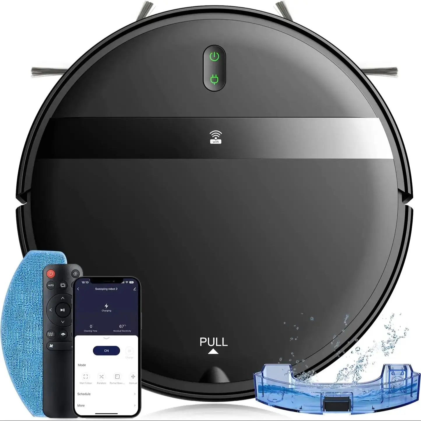 GOOVI G20 Robot Vacuum Cleaner 1400Pa Strong Suction 2500mAh Battery 3in1 Mopping Sweeping Suction Smart Home Support Wifi/alexa