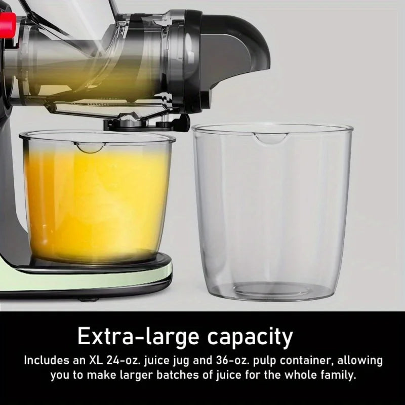 2nd Edition Cold Press Juicer, SiFENE Slow Masticating Juicer Machines for Fruit & Vegetable, Juice Maker Extractor with Dual Mo