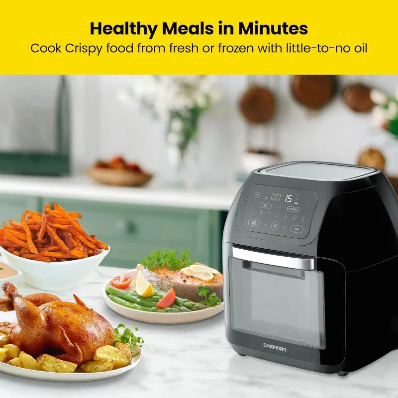 Multifunctional Digital Air Fryer Dehydrator Convection Oven, 17 Touch Screen Presets Fry Roast Dehydrate air fryer oven