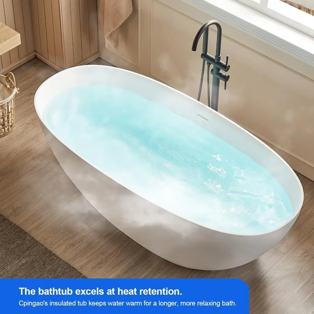 Freestanding Elegant Oval Soak bath Tub