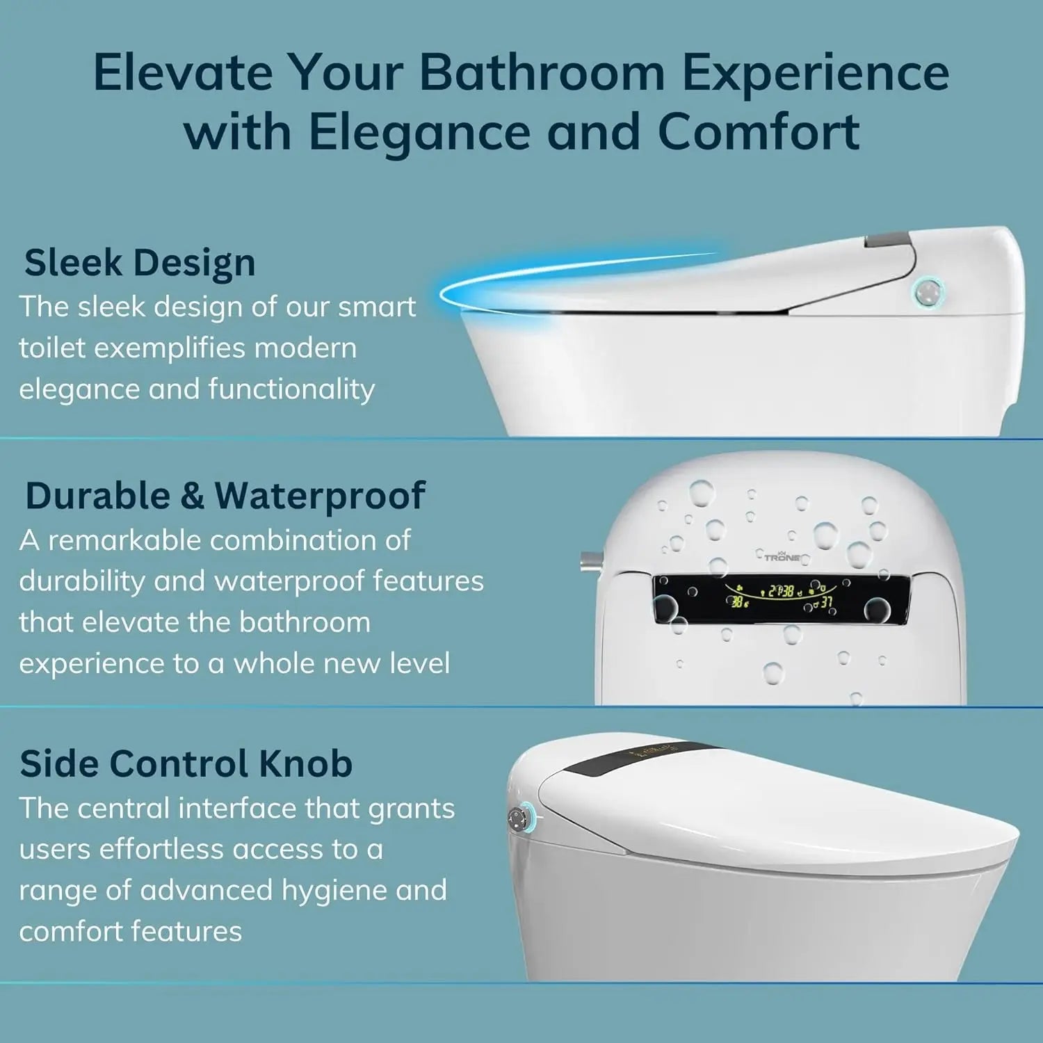 Electronic Bidet with Heated Seat and Flush