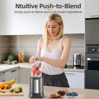 Portable Blender for Smoothies and Shakes And Nutrient Extractions With 2pcs BPA-Free 27 Oz Portable Blender , And To-Go Lids