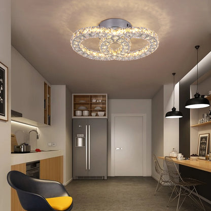 Sparkling Crystal LED Pendant Light for Home and Office.