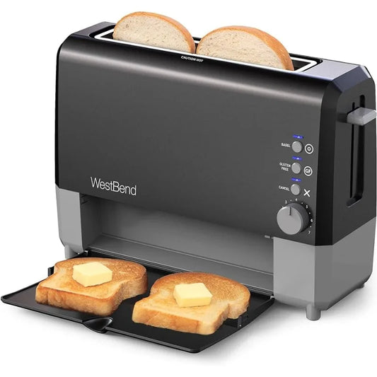 ZAOXI Toaster Wide Slot Slide Through with Bagel and Gluten-Free Settings and Cool  Exterior Includes Removable Serving Tray