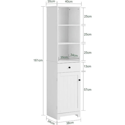 Tower Bath Cabinet With Shelf Bathroom Furniture Tall Bathroom Storage Cabinet With Shelves and Drawers Home