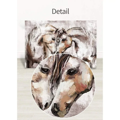 `Horse Canvas Wall Art Farmhouse Horses Pictures Wall Decor Western Painting Bedroom Decor for Sweet Couple