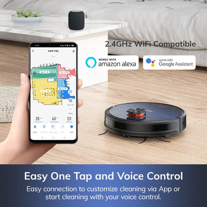 Robot Vacuum Cleaner, Auto Empty Station for 60 Days with Remote Control