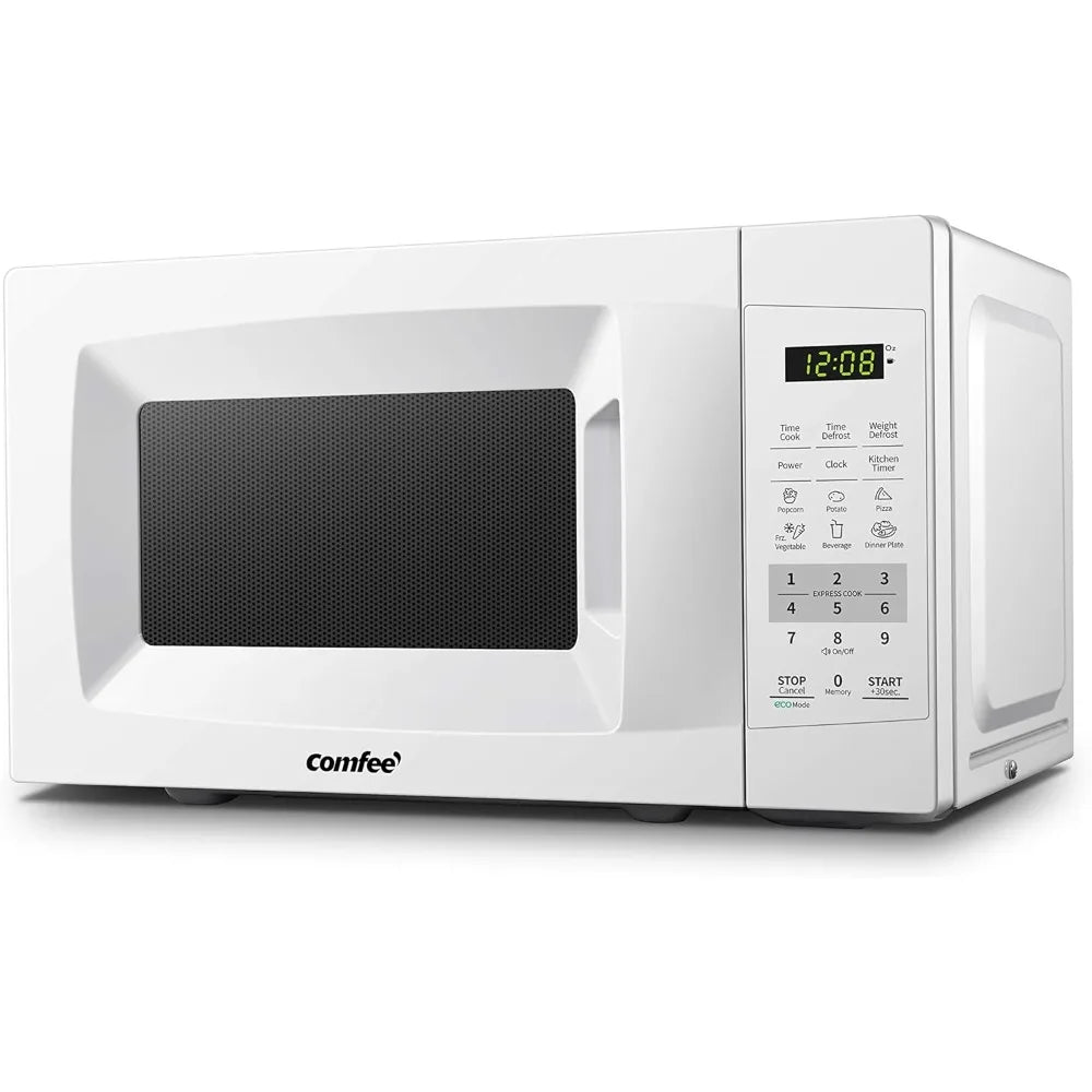 Compact Countertop Microwave with ECO Mode & One-Touch Buttons