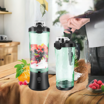 600ml Portable Mini Blender,USB Rechargeable Small Smoothie Blender,Large Capacity Travel Blender Portable Smoothies,Blends Ice