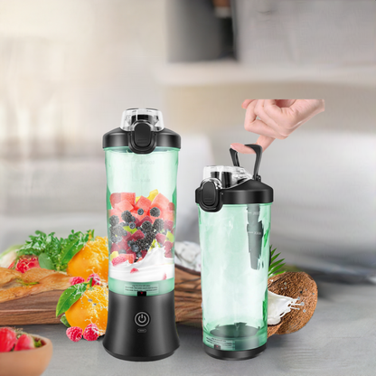 600ml Portable Mini Blender,USB Rechargeable Small Smoothie Blender,Large Capacity Travel Blender Portable Smoothies,Blends Ice