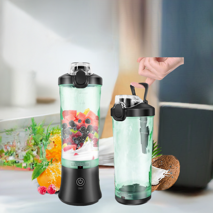 600ml Portable Mini Blender,USB Rechargeable Small Smoothie Blender,Large Capacity Travel Blender Portable Smoothies,Blends Ice